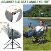TIMBER RIDGE Hammock Camping Chair, Outdoor, Adjustable Backrest, Heavy Duty Swing Folding Design, Steel Stand, 300 lbs Capacity - 3 of 4