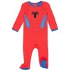 Marvel Avengers Hulk Captain America Spider-Man Baby 3 Pack Zip Up Sleep N' Play Coveralls Newborn to Infant  - 2 of 4