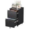 SUXXAN  2 Drawer File Cabinet, Lockable Metal Filing Cabinet with Wheels for Home Office, Legal/Letter Size, Required Assembled,Black - 2 of 4