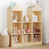 42.32" Wooden Kids Bookshelf & Toy Organizer - Natural Playhouse Storage Shelf for Playroom, Nursery & Kids Room - 3 of 4