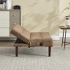45'' Foldable Fashion Sofa Bed Tech Cloth Back Adjustable Sofa Chaise longue Futon Coffee - 3 of 4