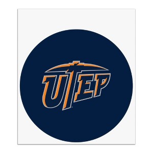 University of Texas at El Paso Primary Logo Automotive Car Window Locker Circle Bumper Sticker - 1 of 4