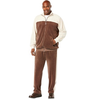 Kingsize Men s Big Tall Colorblock Velour Tracksuit Target