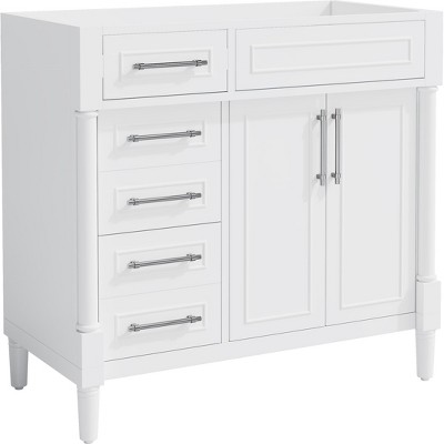 YOOCOZZ 36'' Bathroom Vanity with 2 Drawers,a Tip-out Draw and Height Adjustable Shelf