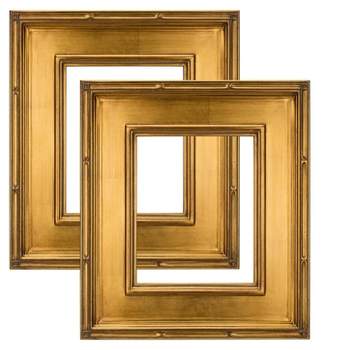 Creative Mark Museum Collection Gold Plein Aire Frames - Museum Quality Plein Aire Frames for Photos, Artwork, Paintings, & More  - 2 Pack - No Glass