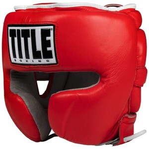 Title Boxing Leather Training Sparring Headgear - 1 of 4