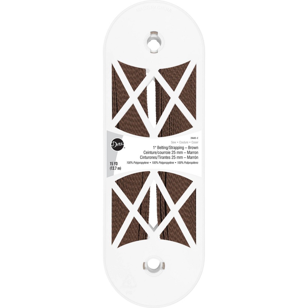 Dritz 15-Yards 1" Polypro Belting for Straps and Handles Brown: Craft Embellishments, Polypropylene Material