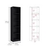 NicBex Bookcases for Living Room Modern 4-Shelf Home Bookcase Display Unit Bookshelf for Home Office, and Bedroom Storage - 3 of 4