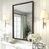 Apmir H Rectangular High-Strength Tempered Glass and Aluminum Alloy Framed French Cleat Mounted Wall Decor Bathroom Vanity Mirror in Matte Black - 4 of 4