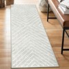 Modern Symmetric Fine Line Printed Area Rug Ultra Thin Low Pile Machine Washable Stain Slip Resistant Non Shedding Pet Friendly Floor Carpet - 2 of 4