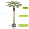 Artificial Palm Trees 2 Pack, Fake Coconut Palm Tree with Realistic PE Leaves for Indoor Outdoor Decor, UV Resistant Tropical Plants, Green - 2 of 4