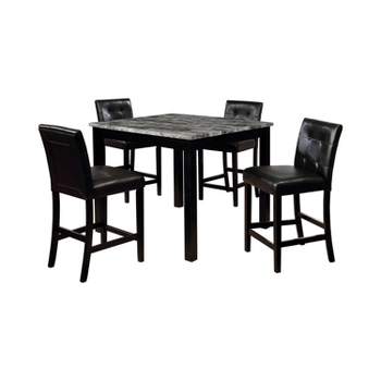 Tetherron Counter Height Dining Table Set Gray/Black - miBasics