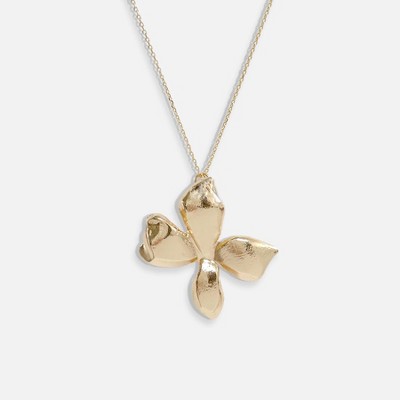 Sanctuary Project Statement Flower Pendant Necklace Gold