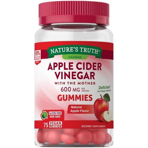 Nature's Truth Apple Cider Vinegar 600mg Vegan Gummies - Apple - 75ct ...