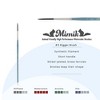 Mimik Professional Watercolor Brushes - Rigger Set of 3 - Synthetic Squirrel Hair - Natural Bristle Artist Brushes for Watercolors, Gouache & Acrylics - 2 of 4