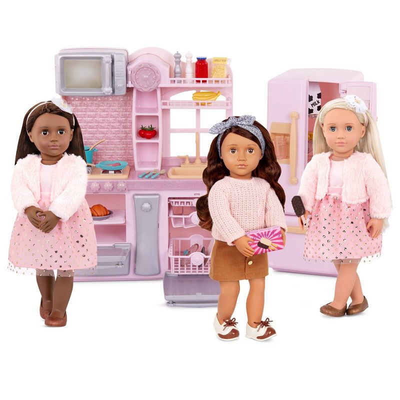 Our Generation Light-Pink Gourmet Kitchen &#38; Play Food Accessory Set for 18&#34; Dolls, 6 of 12