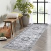 Washable Vintage Rug Non Slip Low Pile Rug Soft Throw Floor Cover Foldable Indoor Carpet for Living Room Bedroom Office - 2 of 4