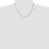 Black Bow Jewelry 1.5mm, 14k White Gold, Handmade D/C Solid Rope Chain Necklace - 2 of 4