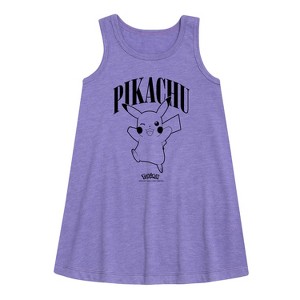 - Pokémon - Pikachu Wink Graphic Sleeveless Aline Dress - 1 of 3