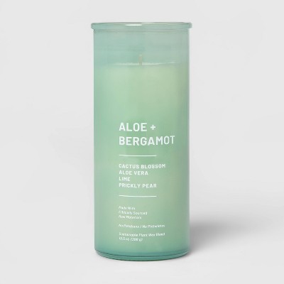 10.5oz Glass Jar Aloe and Bergamot Candle Green - Project 62&#8482;