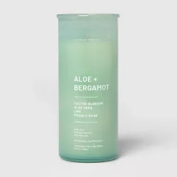 Glass Jar Aloe and Bergamot Candle Green - Project 62™
