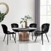 CLIHOME Set of 2 Modern Upholstered Leather Dining Chairs, Comfortable Dining Chairs with Thick Cushions & Metal Legs - 3 of 4