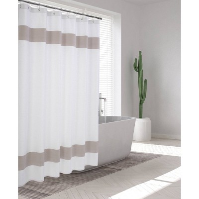 Unique Turkish Cotton Shower Curtain Beige - Enchante Home