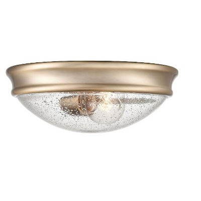 Eclipse 10'' Matte Black Glass & Chrome LED Flush Mount Ceiling Light