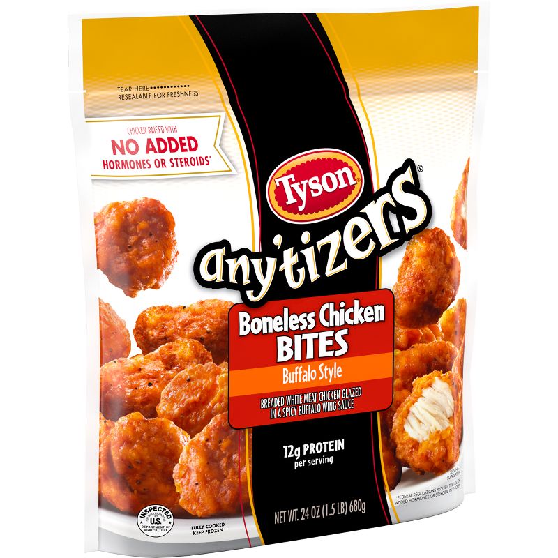 Tyson Any&#39;tizers Buffalo Style Boneless Chicken Bites - Frozen - 24oz, 4 of 7
