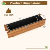 Costway 1/2 PCS Wooden Raised Garden Bed with Drainage Holes, Liner for Vegetable Flower Herb - 3 of 4