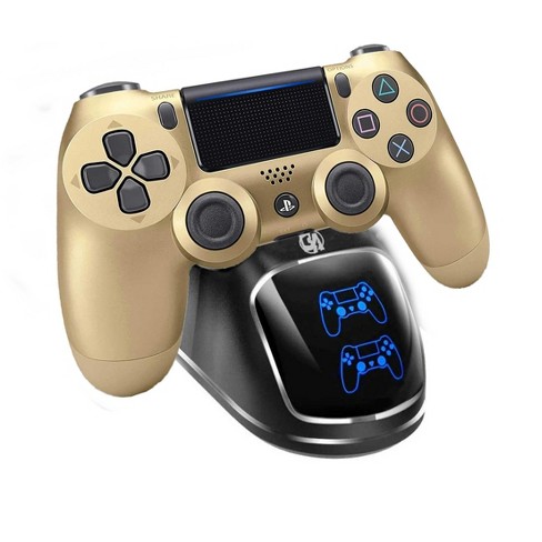 Sony Dual Shock Play Station 4 Controller Gold With Dock Station 