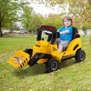 Costway 12V Kids Ride On Construction Tractor with Horn & Music & Tail LED Lights Yellow - 2 of 4
