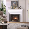 HOMCOM 3-Panel Folding Fireplace Screen, Metal Mesh Fire Spark Guard for Wood Burning, 49.5" x 31.5", Black - 2 of 4