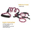 iMountek"Double Dogs Leash with No-Tangle Design, Reflective, Swivel Coupler & Padded Handle for Comfort"Green&Pink - 3 of 4