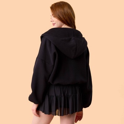 Women's Marshmallow Full Zip Hooded Sweatshirt - Blogilates