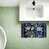Stupell Industries Painted Blue Floral On Black Printed Plush Bath Mat And Bath Rug, Design By Ani Del Sol, 18"X30" - 3 of 4