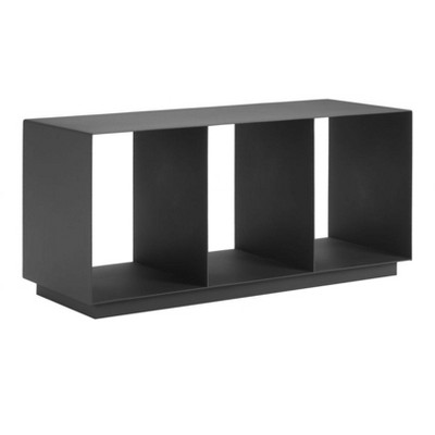 Metal Coffee Table 16.5"H, Charcoal Finish with Rectangular Top, Modern Outdoor Design by Zuo Modern
