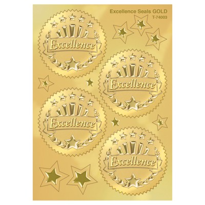 Trend Excellence (Gold) Award Seals Stickers, 32 ct. (Case of 4)