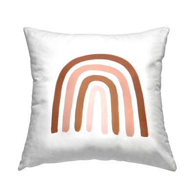 Stupell Industries Southwestern Desert Themed Rainbow Arches Pink Beige Printed Pillow, 18 x 18