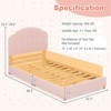 Infans Kids Twin Platform Bed Frame Upholstered Twin Size Bed w/ Wooden Slats Support - 2 of 4