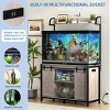 Snynuxx Heavy Duty Aquarium Stand for 55-75 Gallon Fish Tanks with Barn Door and Power Outlets,Supports Reptile Terrariums - 3 of 4
