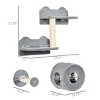 5PCS Wall Mounted Cat Shelves Set,Cat Climbing Furniture with Condo,Scratching Posts,Perches And Cushion,Multi Level Activity Wall Center–LAOTIES - 2 of 4