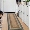 Indoor Modern Machine Washable Geometric Bordered Area Rugs - Soft Non Slip Floor Carpet for Home Office - 3 of 4