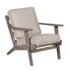 Royal Hampton  Handcrafted Mango Wood Accent Chair with Cushioned Seat and Angled Legs - 4 of 4