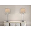 Cal Lighting BO-3093BF-2 60W Sitka Buffet Lamp with Crystal Accent Font and Hardback Taper Drum Fabric Shade (Sold As Pairs) - 4 of 4