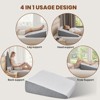 PAGED Wedge Bed Pillow, 7"H Memory Foam Sleeping Pillow with Washable Pillowcase, 4 In 1 Body Pillow for Bed, Sofa - 3 of 4