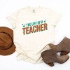 The Life Of A Teacher Puff/Glitter - Womens Garment Dyed Tee - 3 of 3