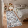Washable Non-Slip Area Rug - Low Pile Stain-Resistant Oriental Accent Carpet Foldable Print Floor Covering for Living Room, Bedroom Office - 2 of 4