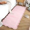 Washable Scalloped Rugs for Living Room Bedroom, Modern Solid Non Slip Rugs for Nursery Room Kids Room, Large Low Pile Carpet for Dining Room - 2 of 4