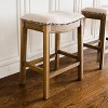 Maven Lane Adrien Rustic Backless Fabric Saddle Seat Counter Height Bar Stool - 2 of 4